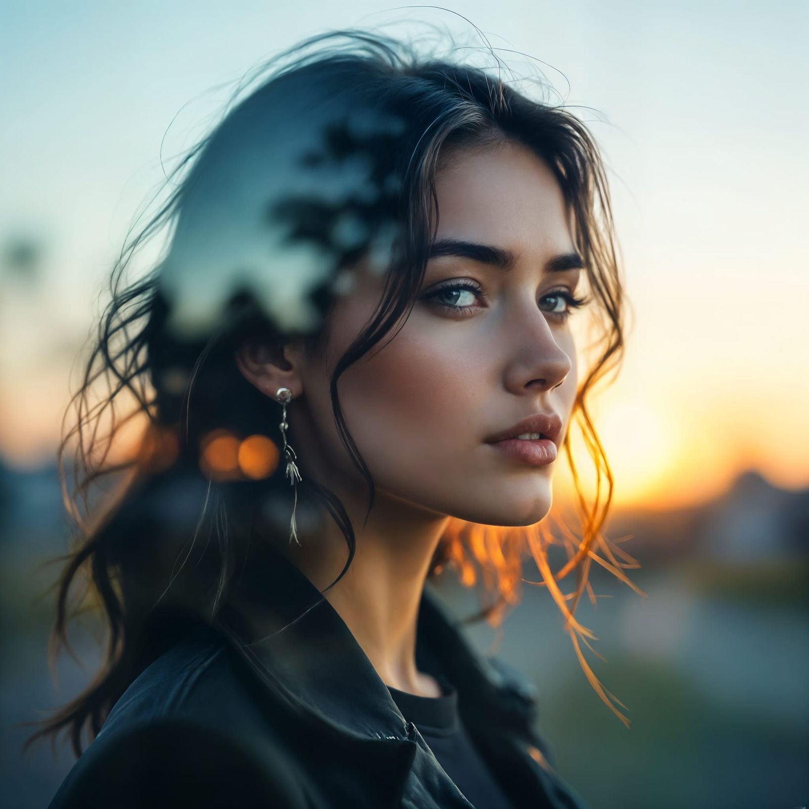 Beautiful Double Exposure Portrait