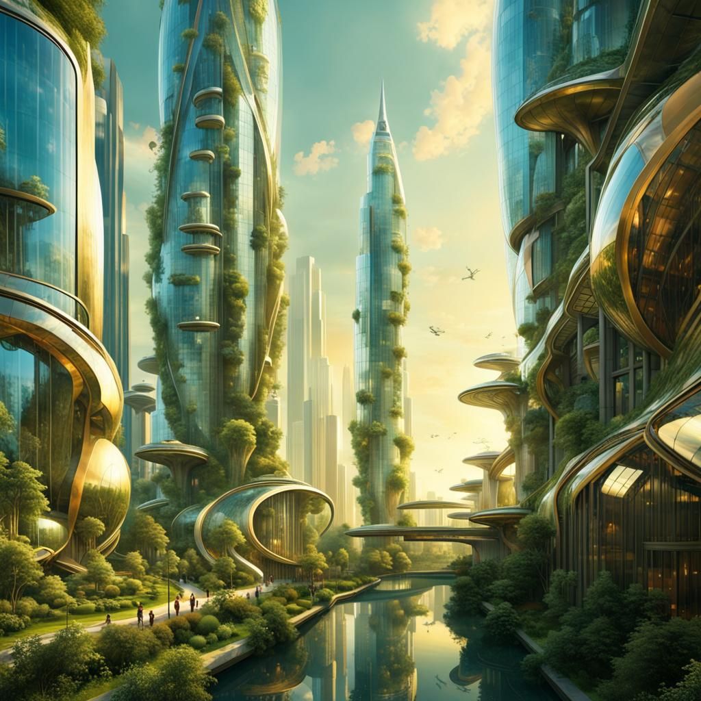 Utopian world: when our cities have become ecological paradises