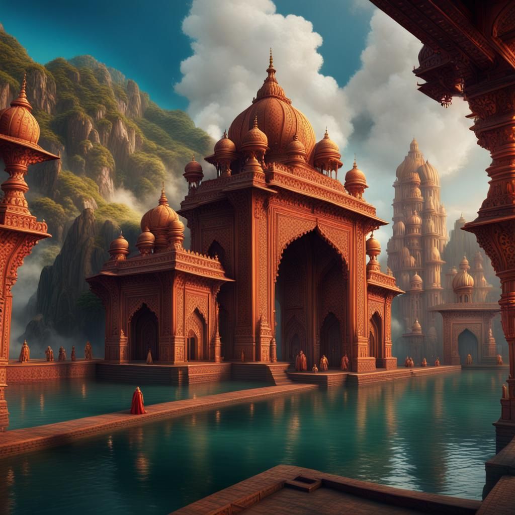 Bollywood Movie Scene in Detailed Matte Painting