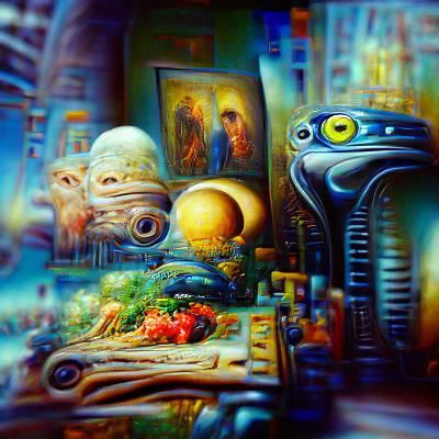 Science Fiction Landscape in Romantic Style
