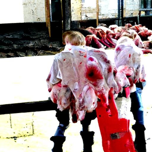 Disturbing Abattoir Staffed by Children