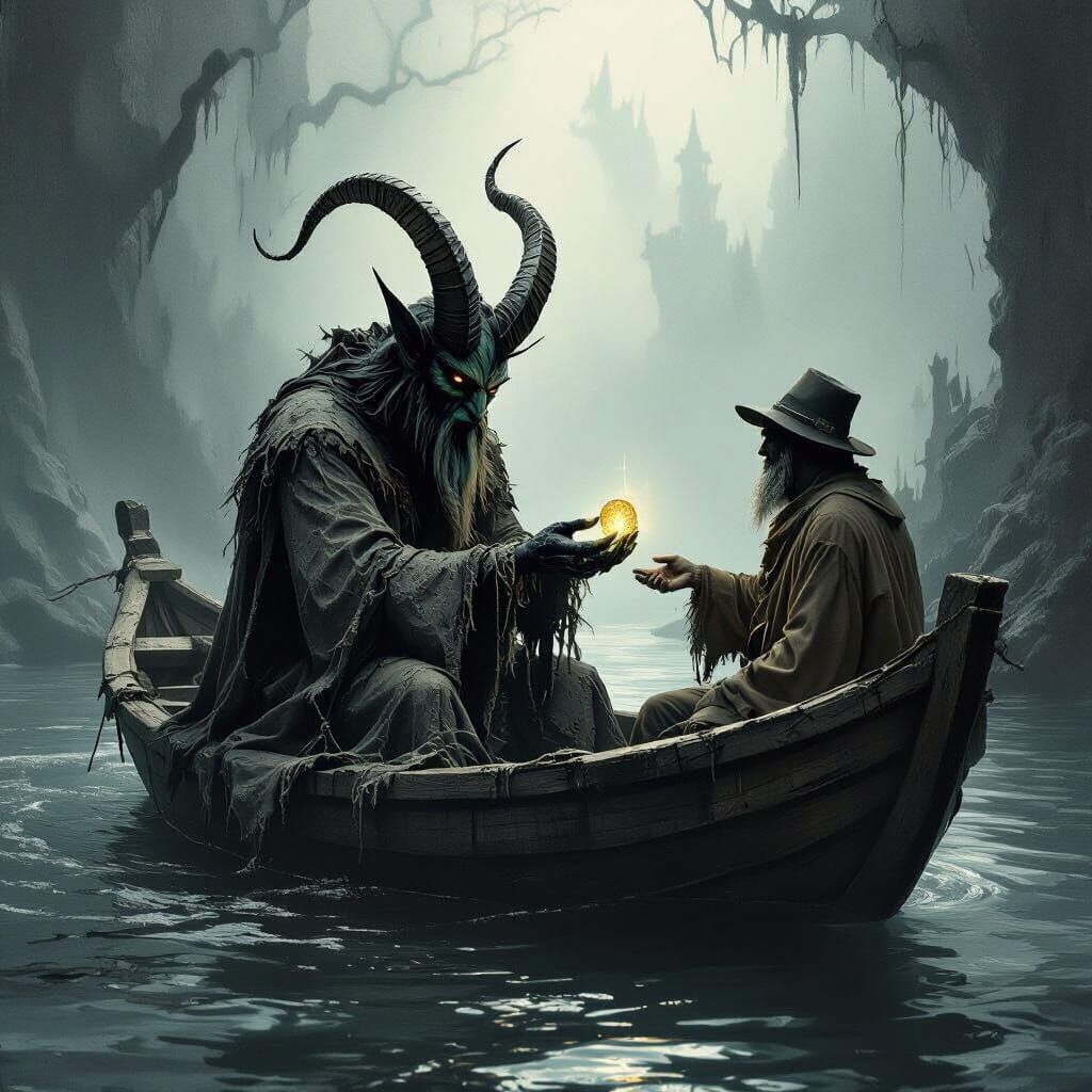 Krampus Pays the Ferryman in Dark Underworld