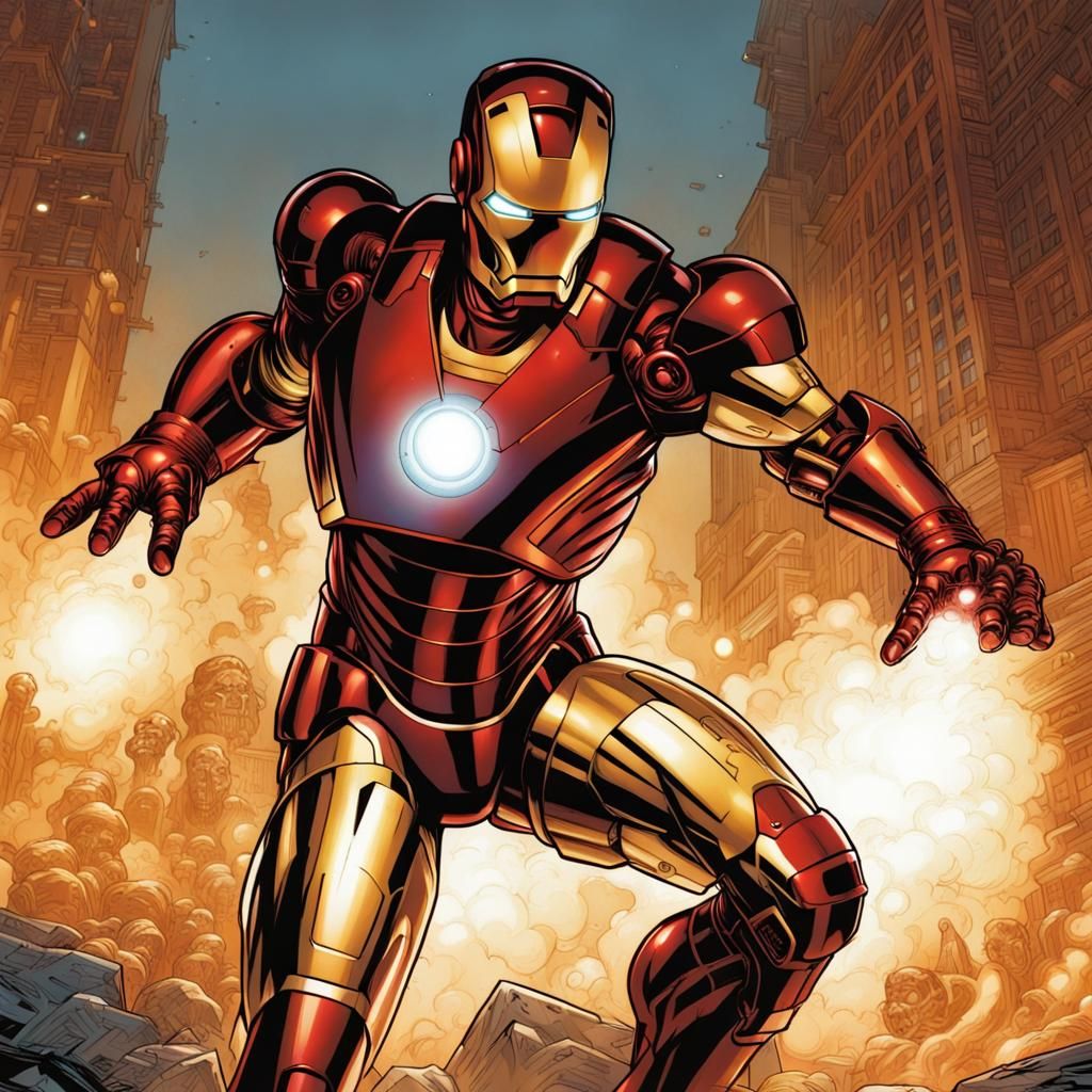 Iron Man Comic Book Art Illustration