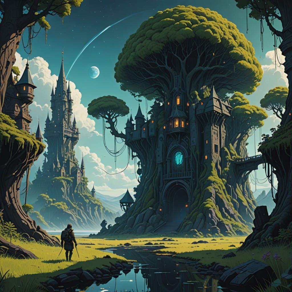 Vibrant Fantasy Realm: Majestic Kronic Kingdom in Whimsical...