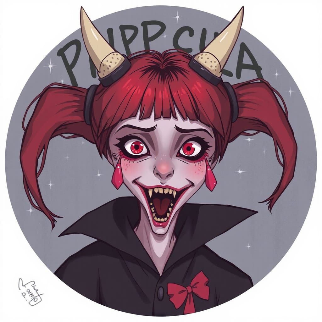 Pippi Longstocking as Dracula: A Whimsical Fusion