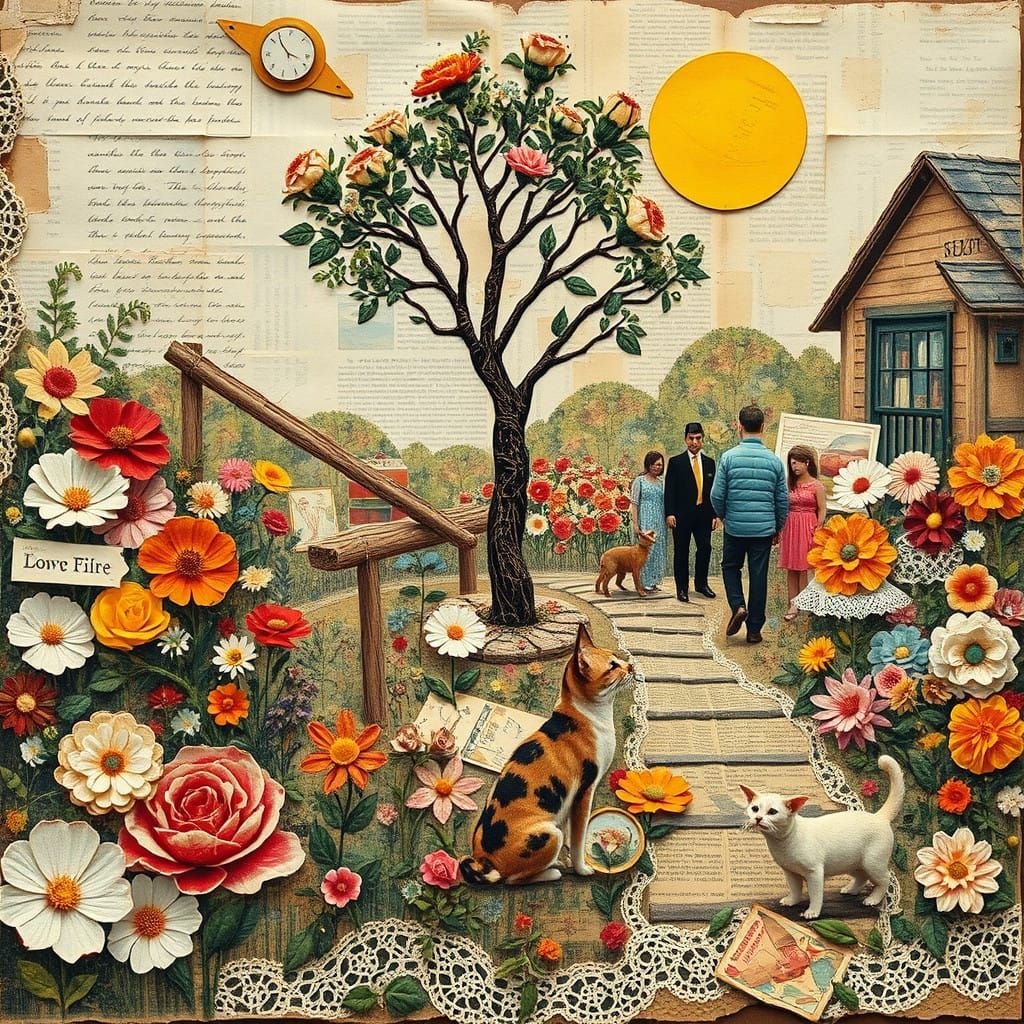 Surreal Whimsical Garden Blooms with Fantastical Elements