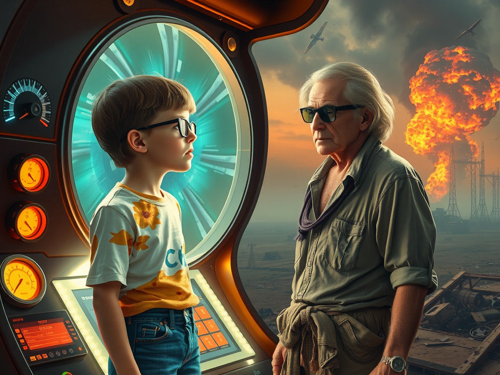 Kid's Chronovisor Reveals Dystopian Future in Retro-Futurist...