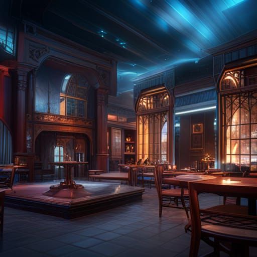 Fantastical Detailed Matte Painting in Deep Color