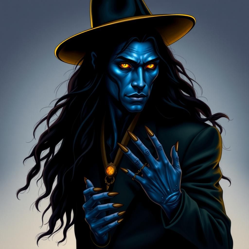 Evolved Handsome Male Portrait with Galaxy Eyes