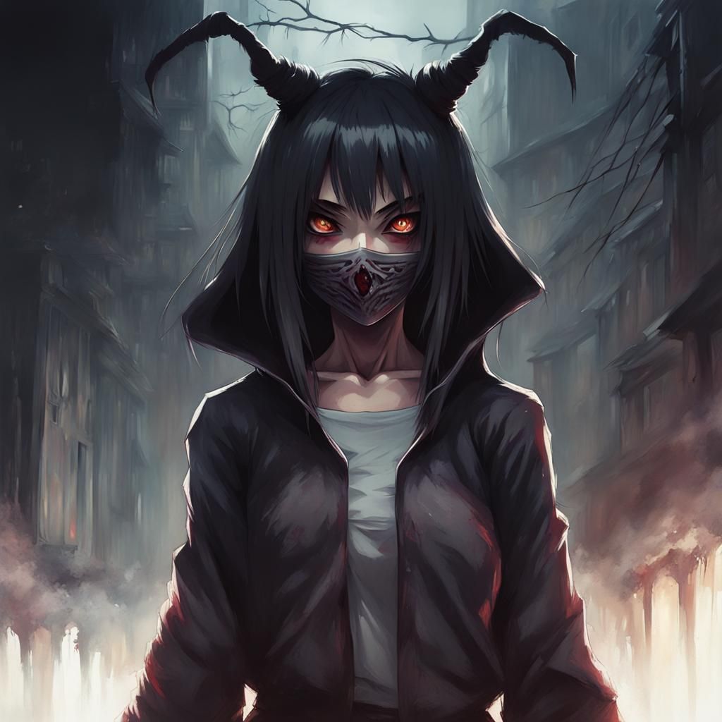 Sinister Anime Girl: A Scary, Hellish Vision
