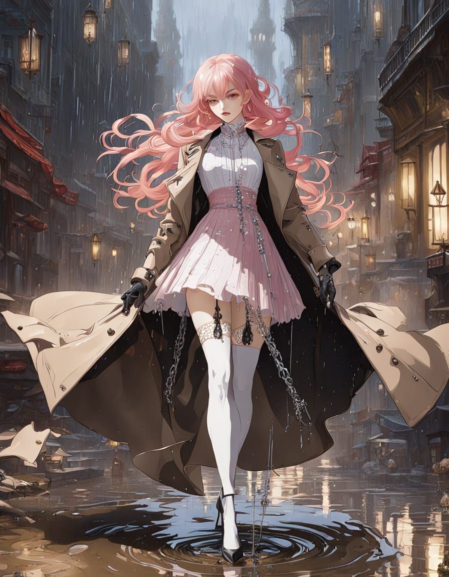 Anime Character Concept in Detailed Digital Painting