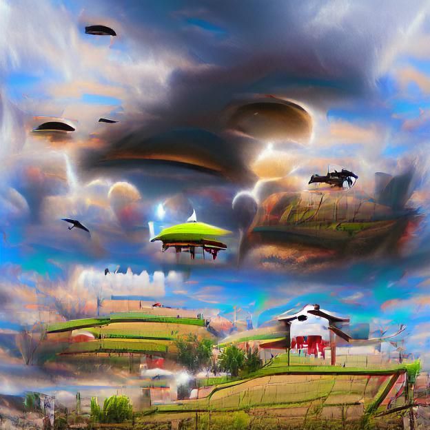 UFO Over Small Town