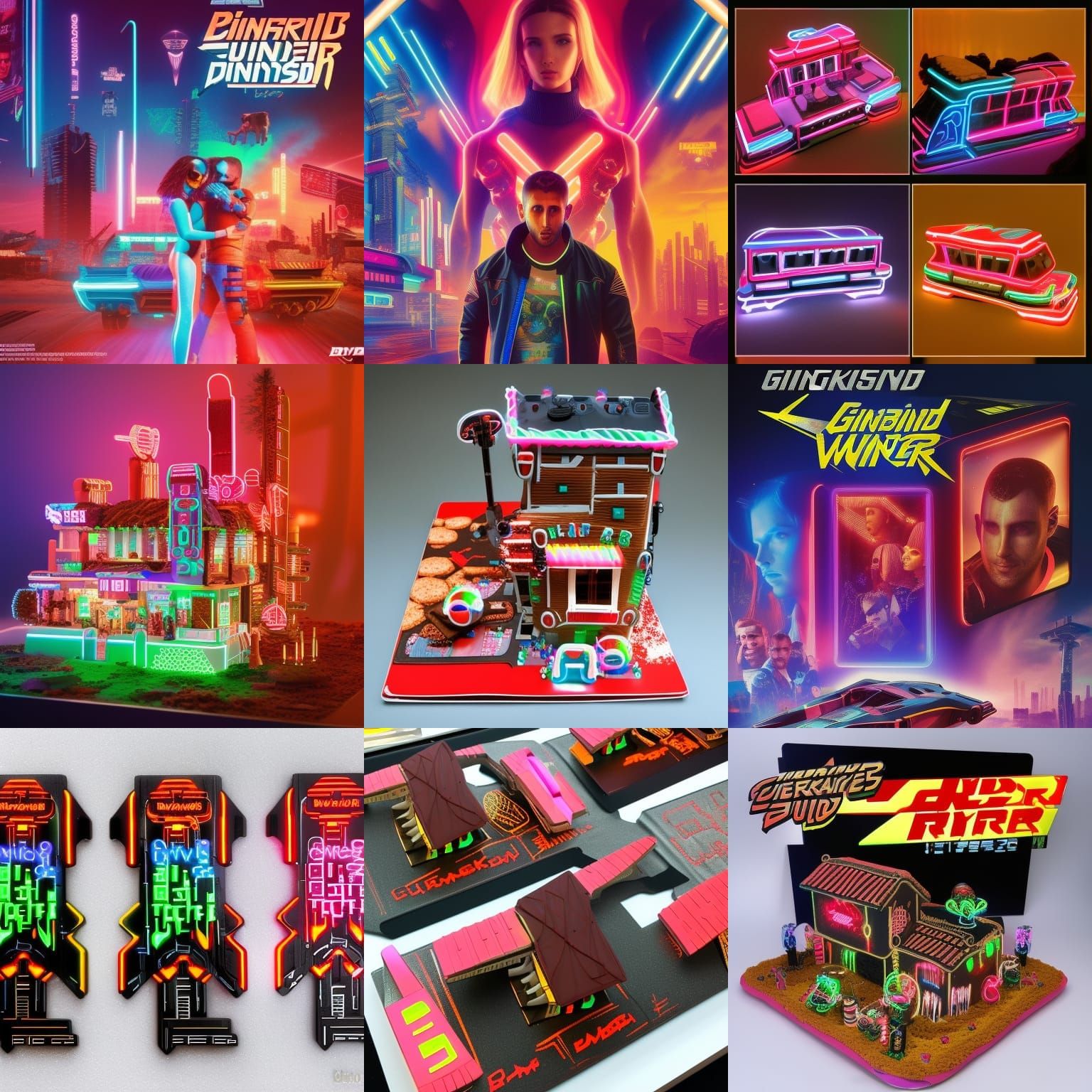 Cyberpunk Gingerbread House of 2099