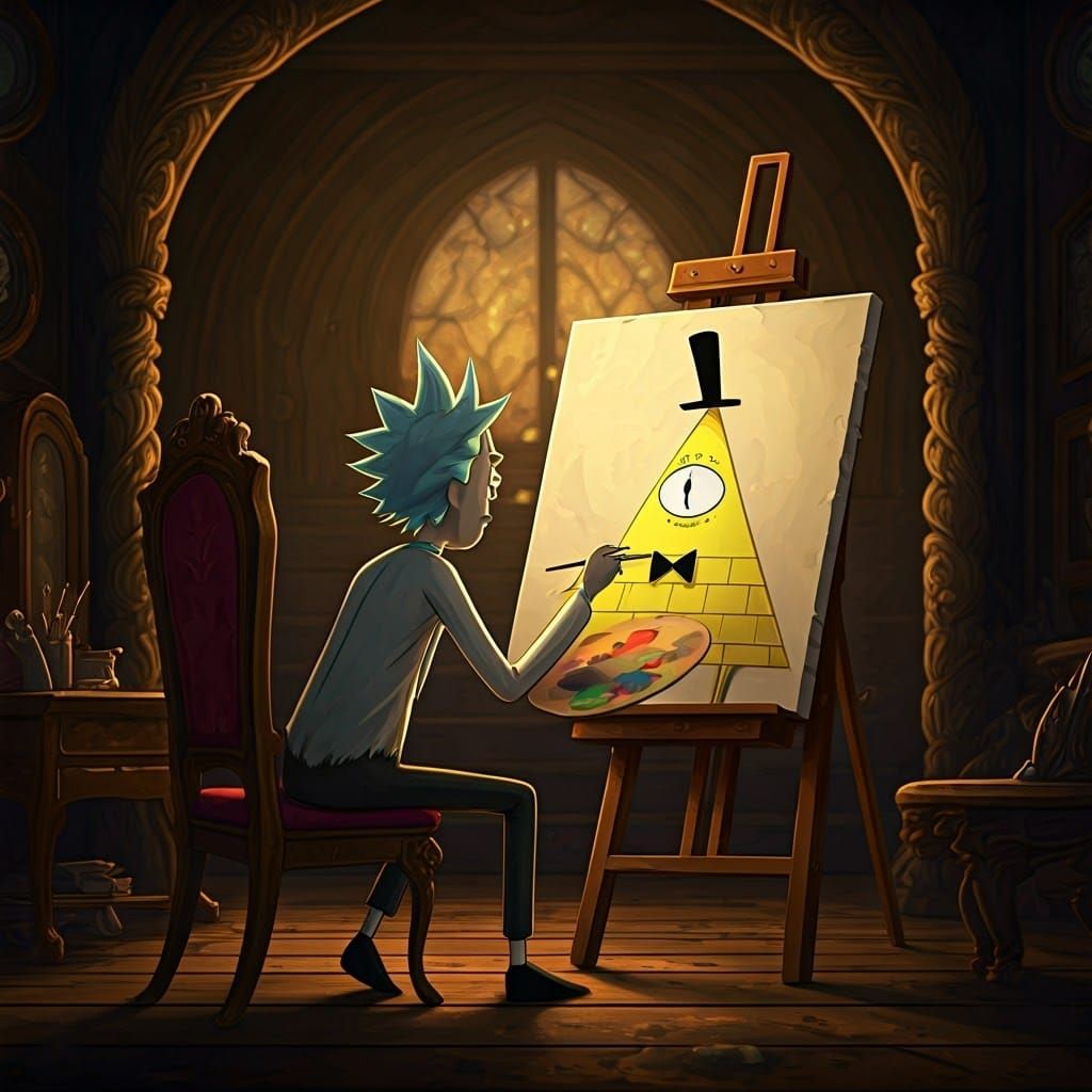 Bill Cipher's Meta Art Tableau