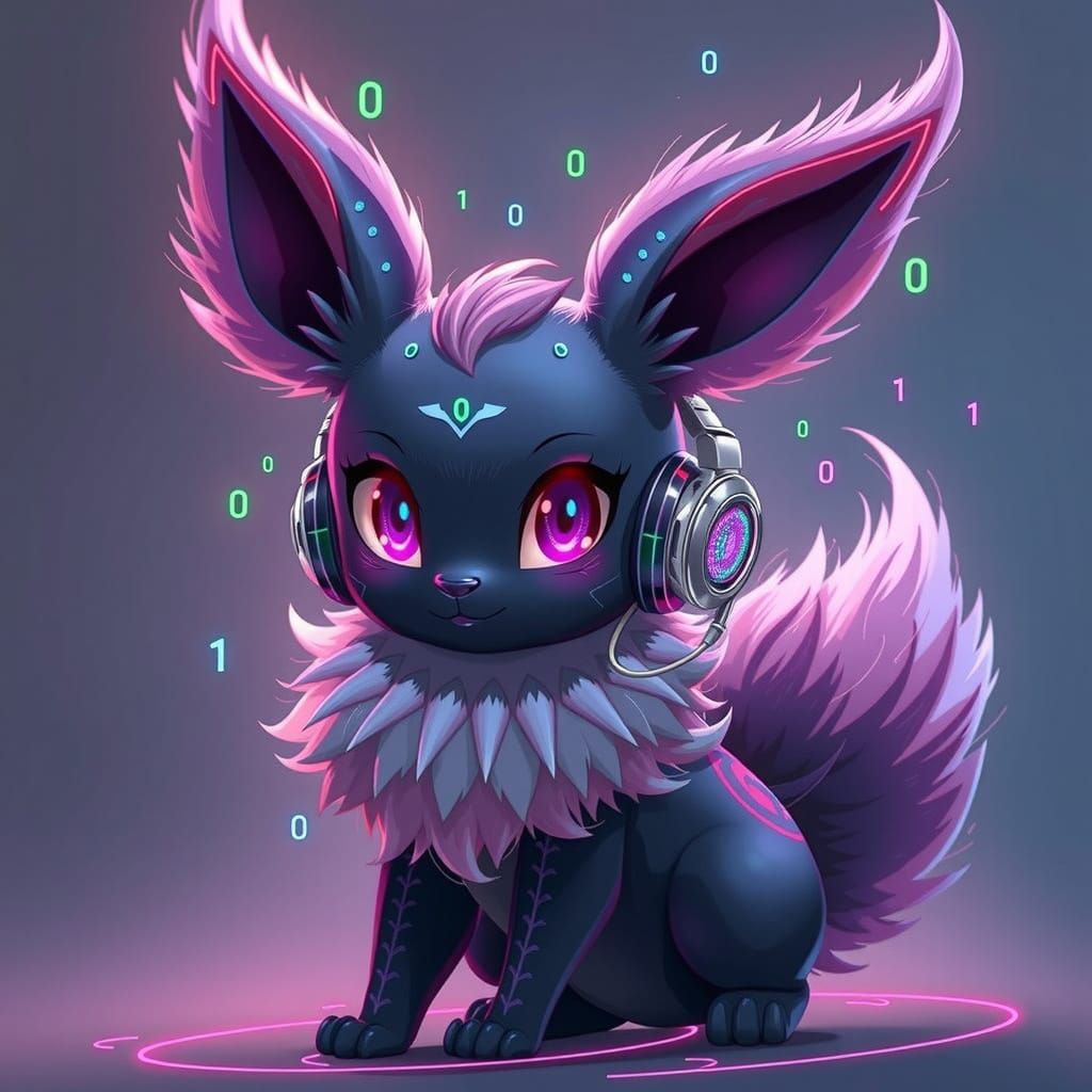 Cybereon: Futuristic Cyberpunk Eevee Evolution