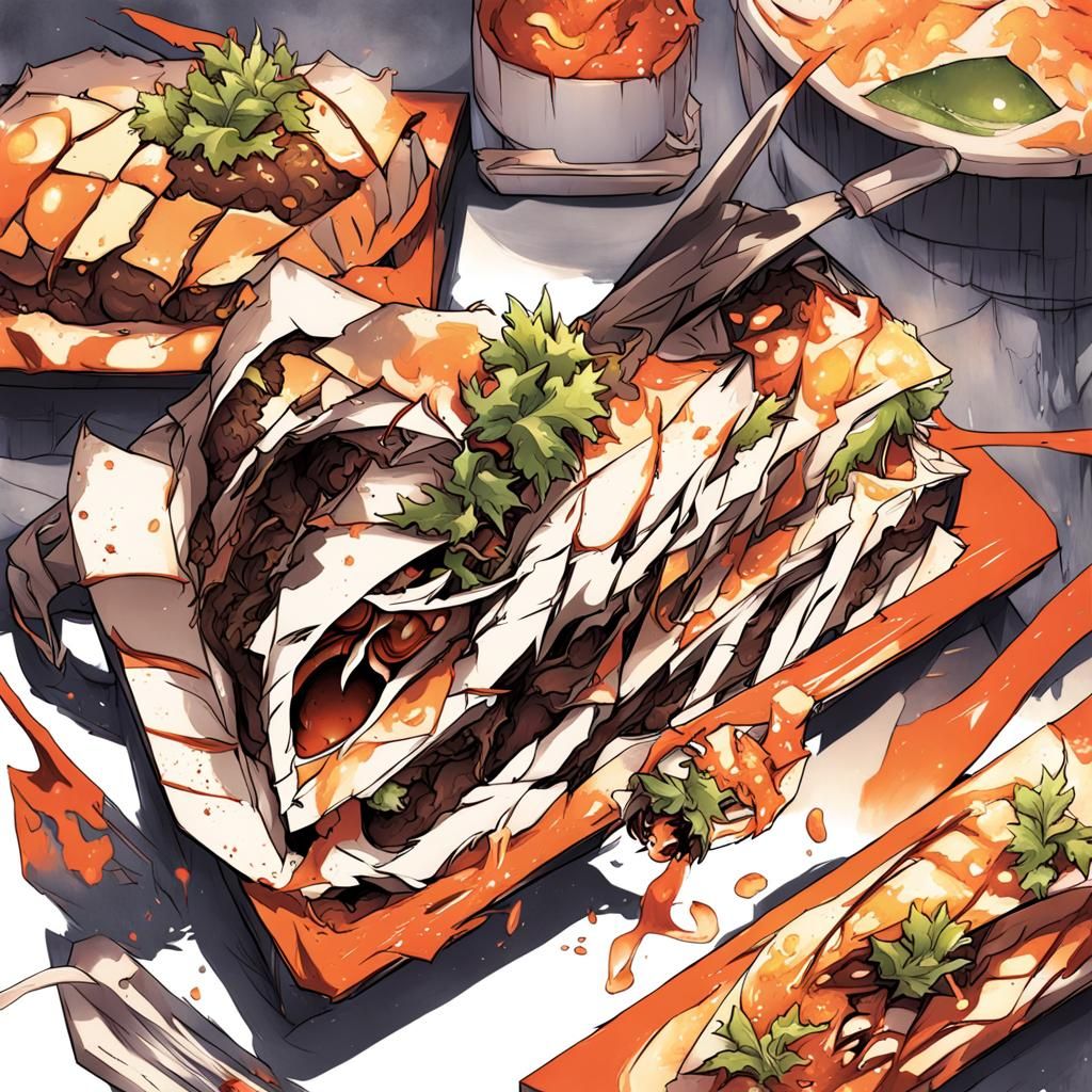 Anime Inspired Vore Scene in Manga Style