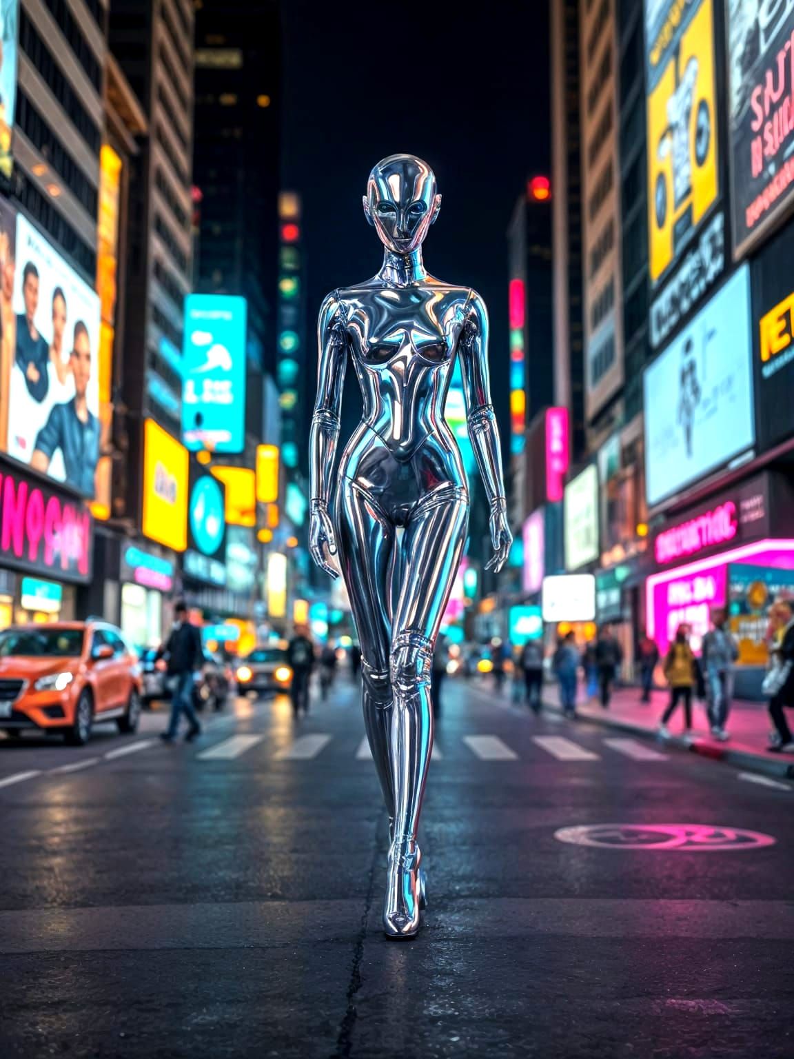 Chrome Android on Times Square Runway