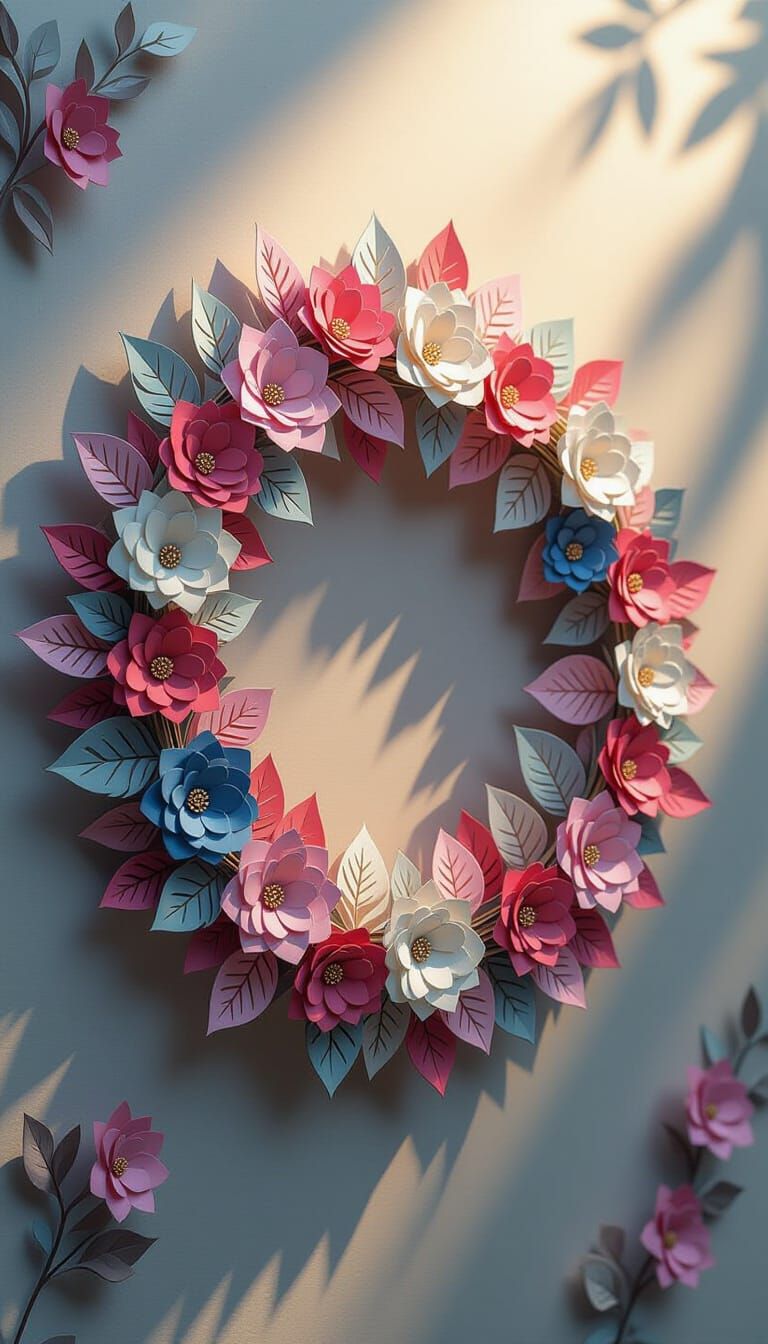 Floral Wreath in Fantasy Concept Art Style