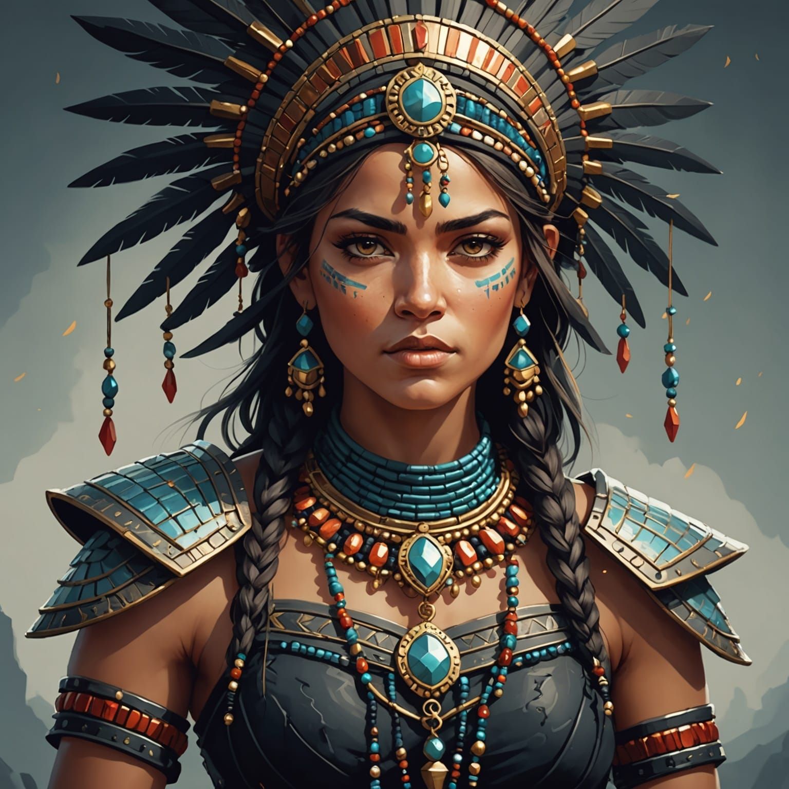 Warrior Woman Breaking Beads: A Symbol of Defiance