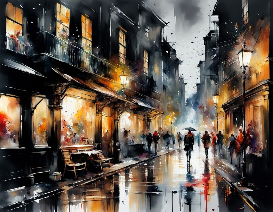 Ethereal Watercolor Fusion in Haenraets Style