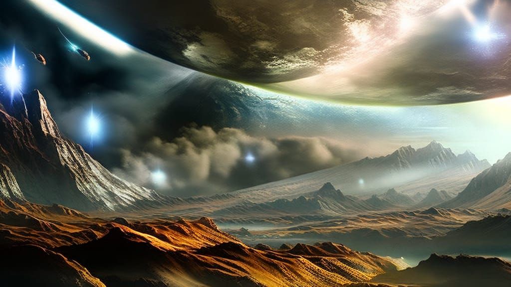 Lost Astronaut in Space: Epic Digital Matte Painting