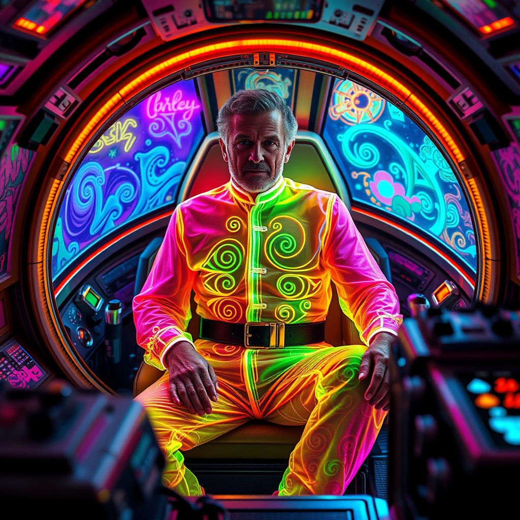 Zefram Cochrane's First Warp Flight: Retro-Futuristic Art