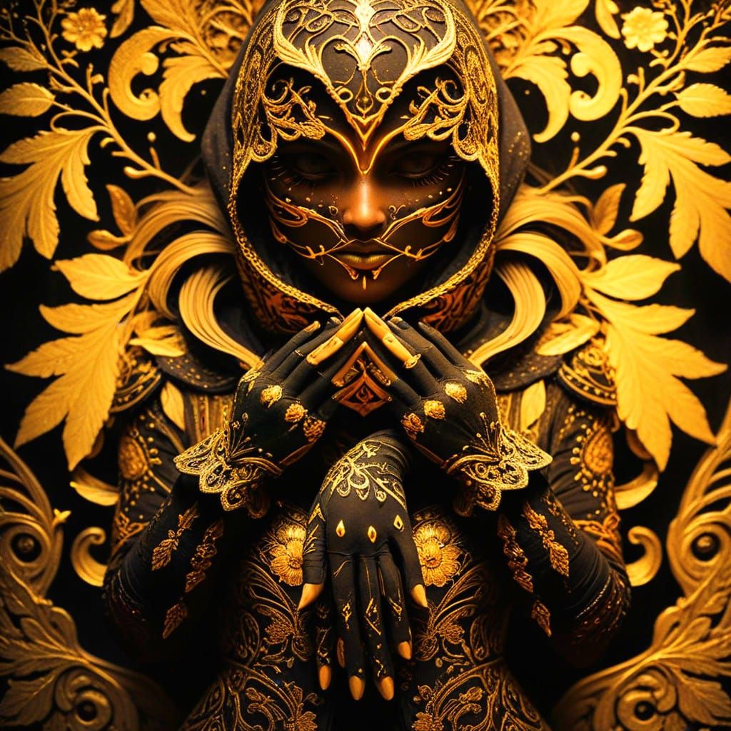 Ethereal Maiden in Dreamy Golden Light