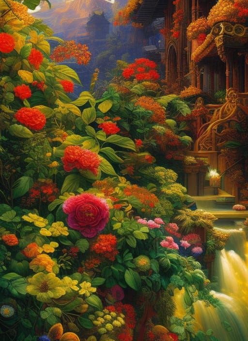 Tiger Lilies in Comic Book Art Style