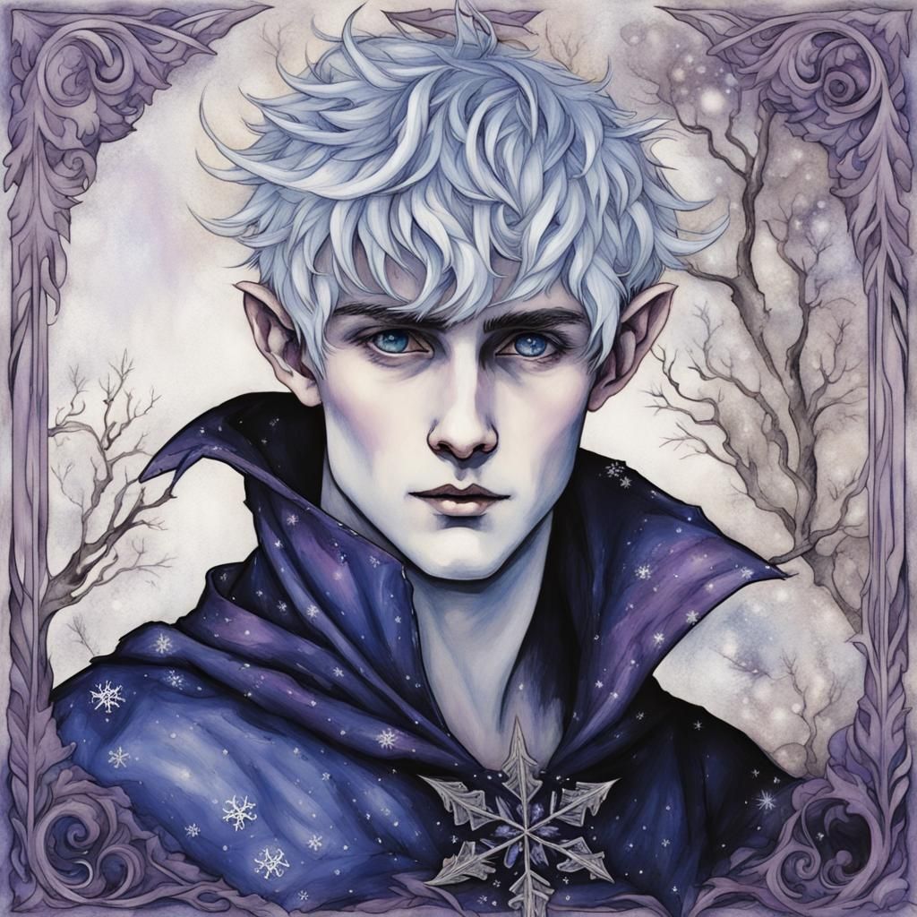 Jack Frost in Pre-Raphaelite Baroque Style