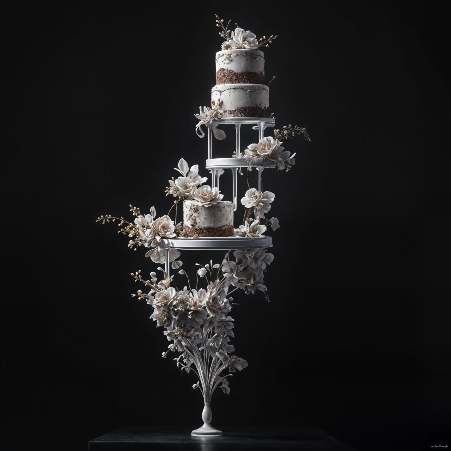 Gorgeous Wedding Cake in High-Resolution HDR Photography