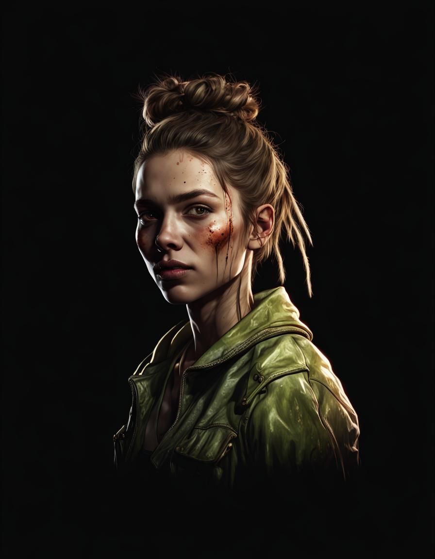 Post-Apocalyptic Wasteland Girl Concept Art Portrait