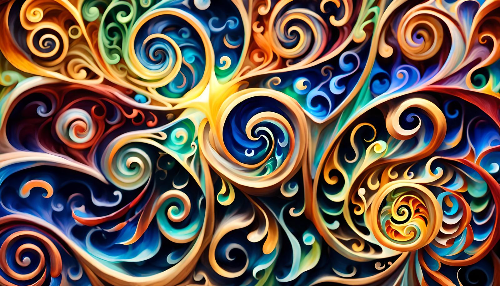 Iridescent Stars Dance in a Cosmic Ballet: Impasto Oil Paint...