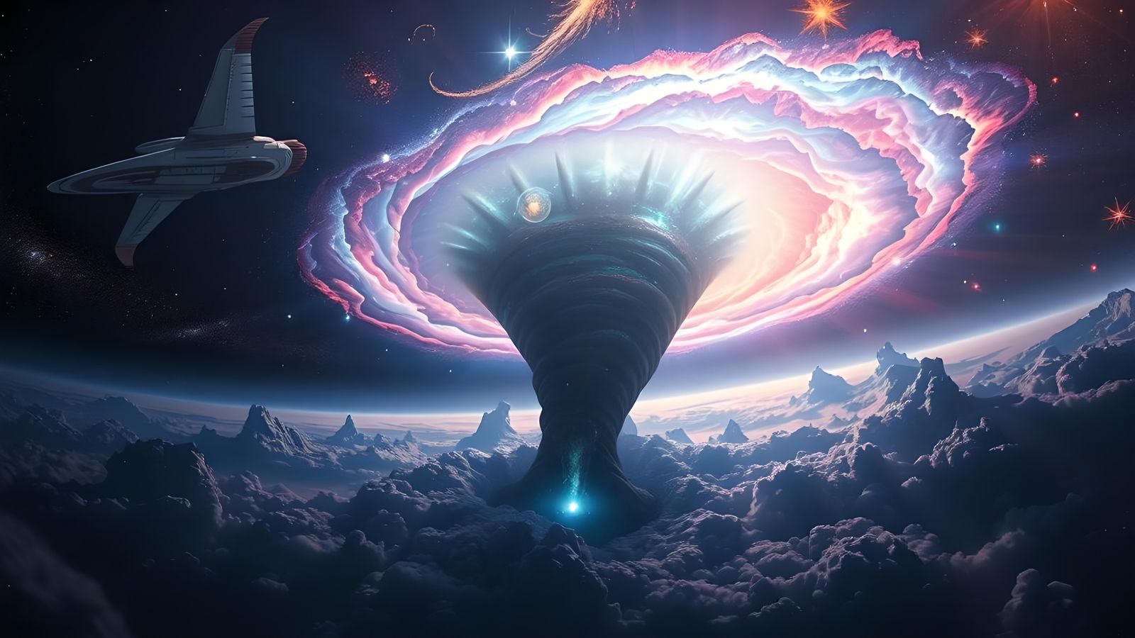 Epic Space Tornado in Photorealistic Style