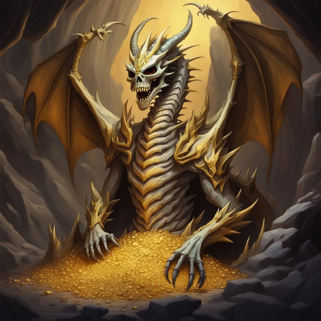 Lich Dragon Hoard in Cave