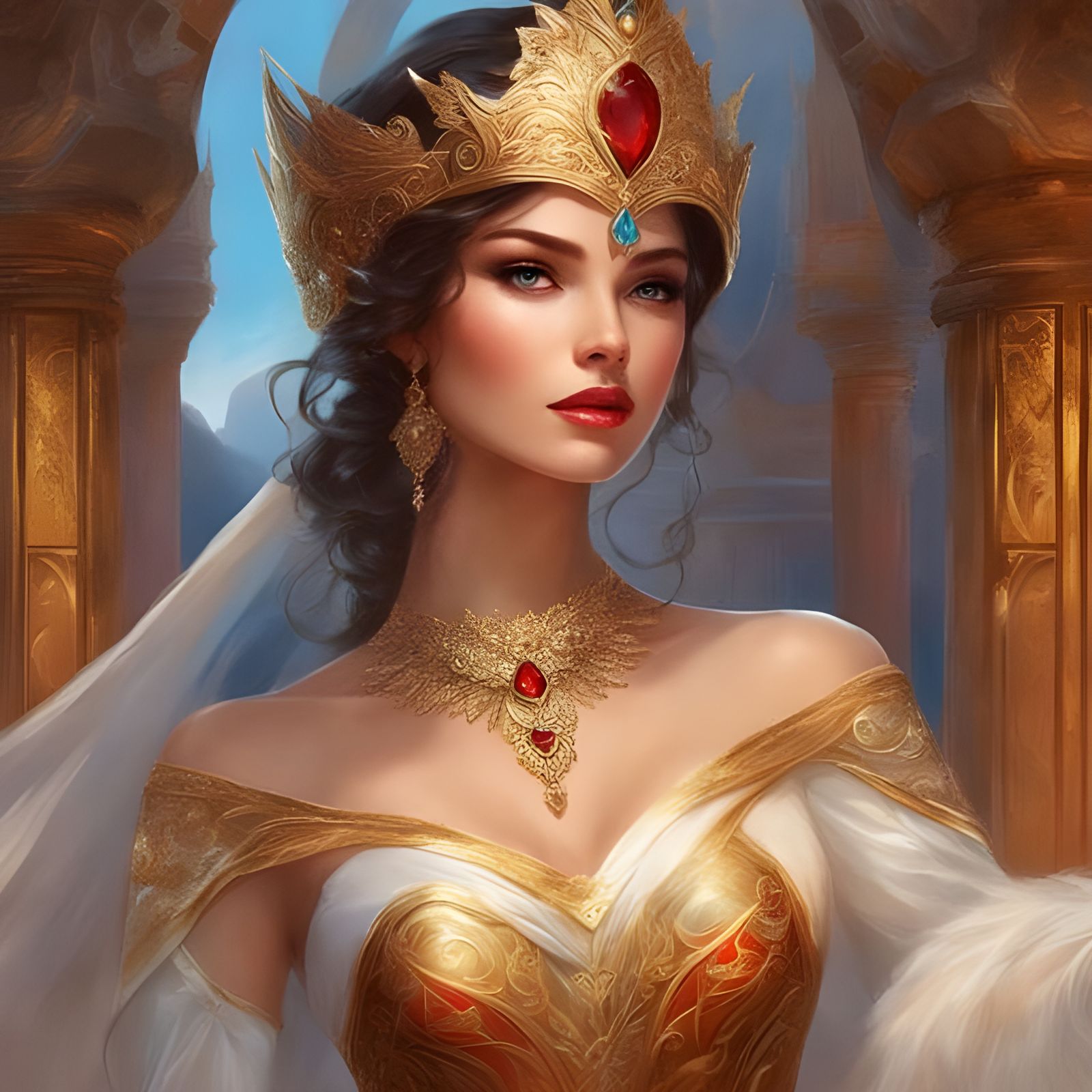 Breathtaking Princess Portrait in Golden Hour