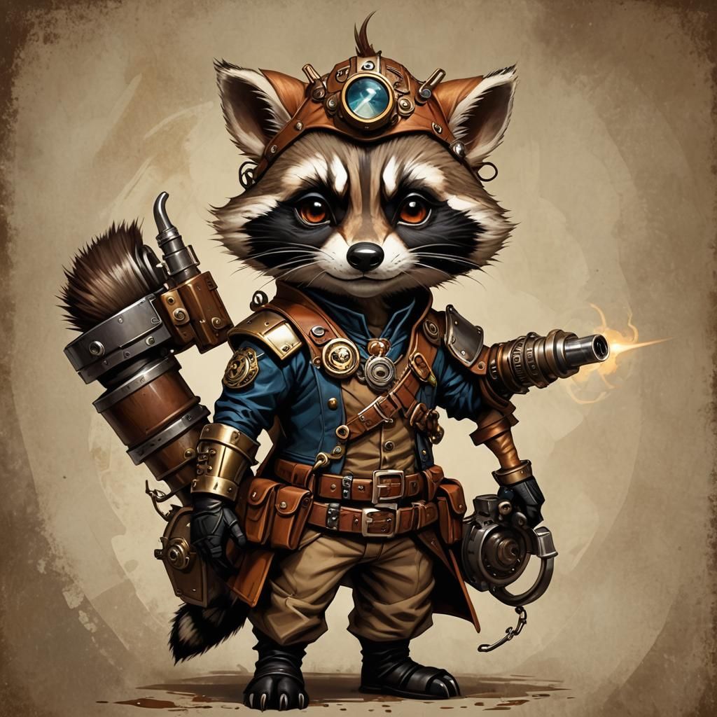 Steampunk Raccoon