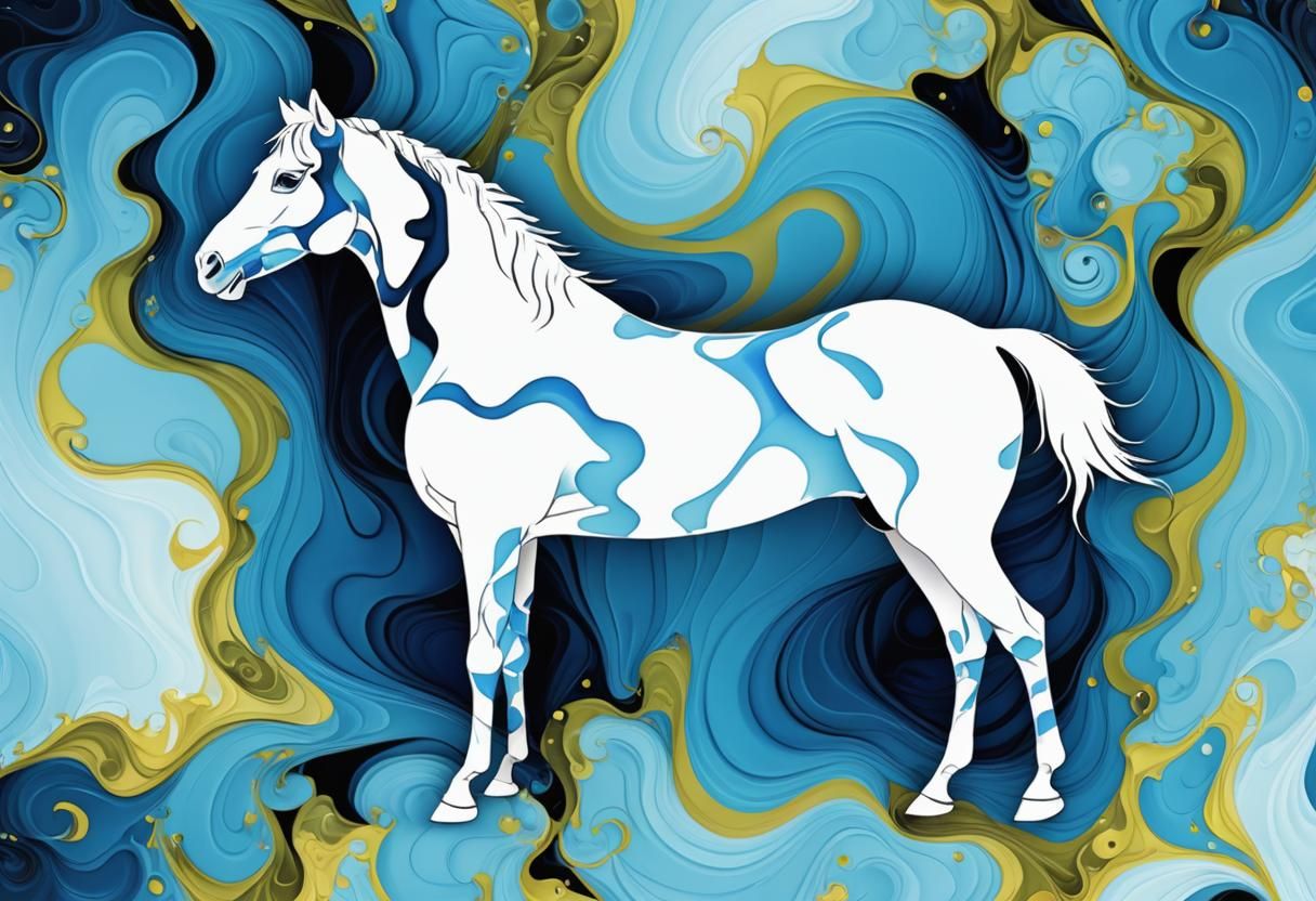 Abstract Fractal Horse with 3D Shading
