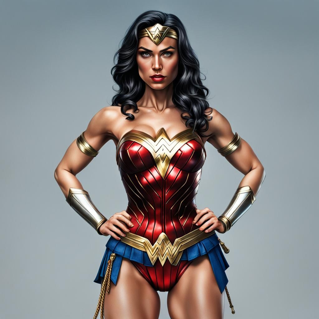 Photorealistic Wonder Woman in Bikini Uniform