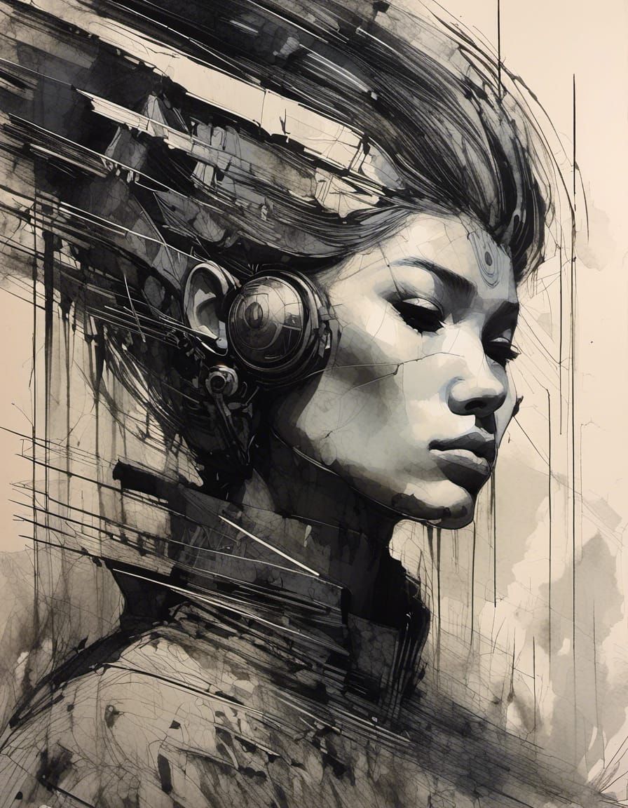 Epic and fantasy warrior woman portrait