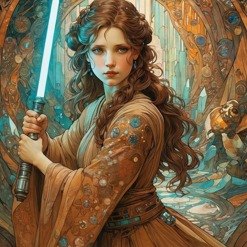 Elegant Art Nouveau Portrait