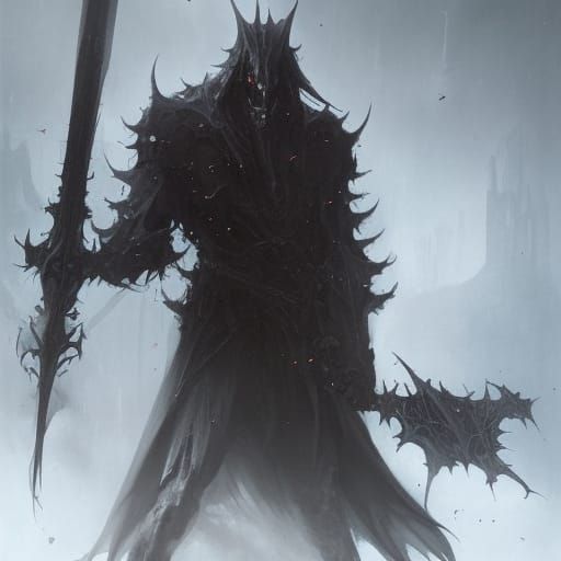 Gothic Demon Lord in Ornate Knight Armor