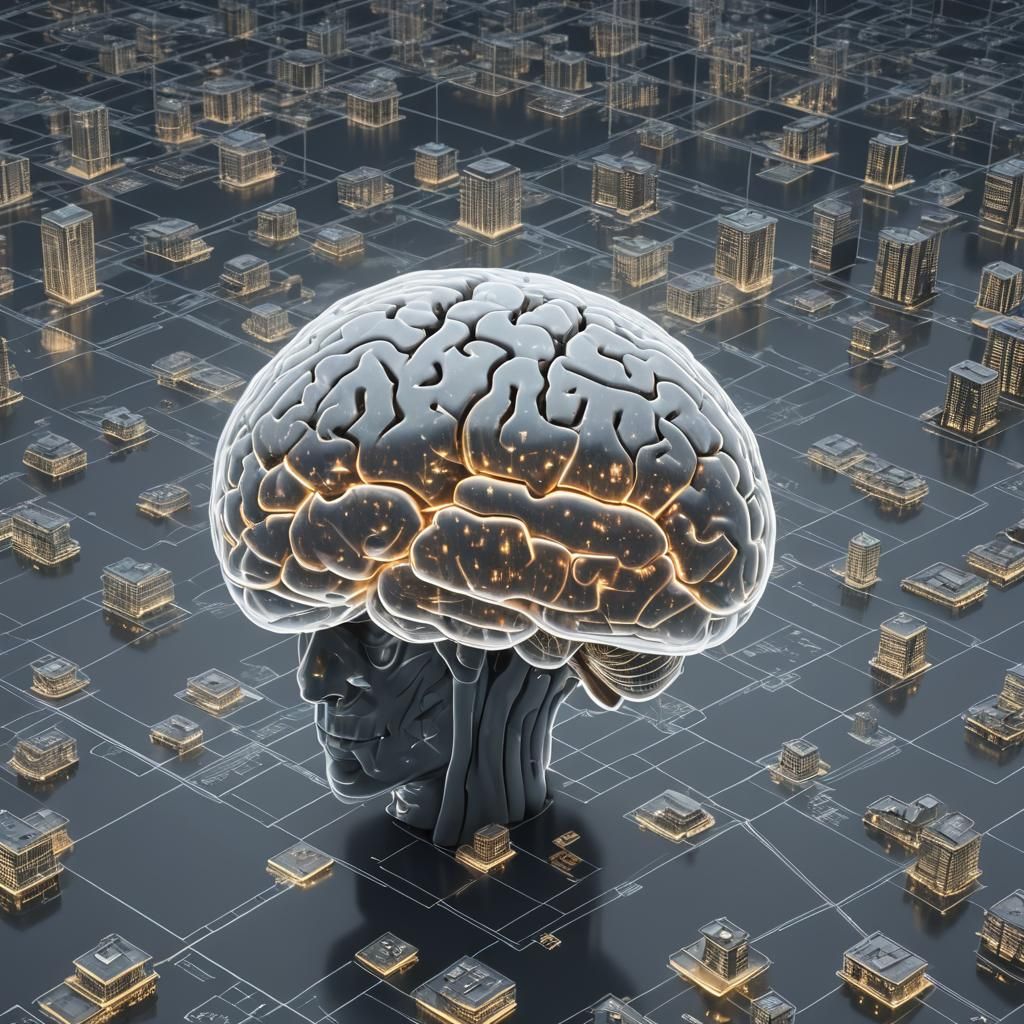 Holographic Brain with Numbers and Dam Background