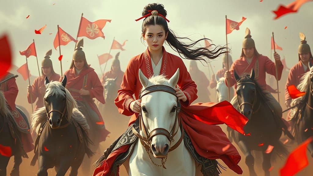 Mulan Warrior in Chinese Historical Style