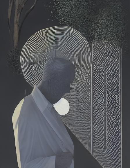 Minimalist Old Man Concept Art