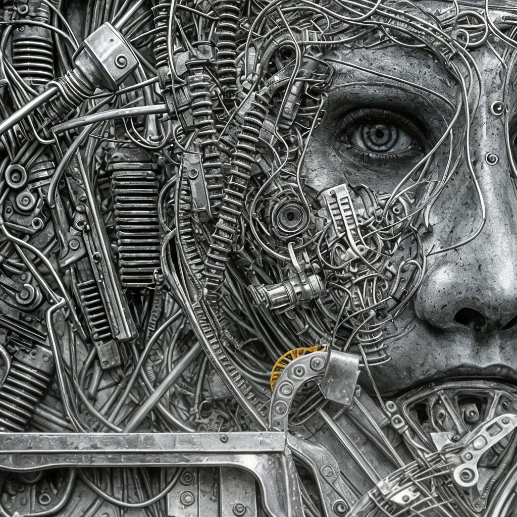 Decaying Beauty in Harsh Black and White