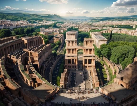 Overhead View of the Roman Empire in 8k