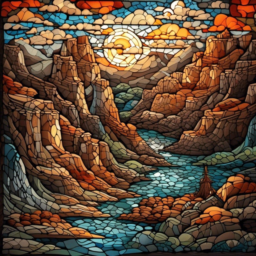 Grand Canyon Cracked Mosaic