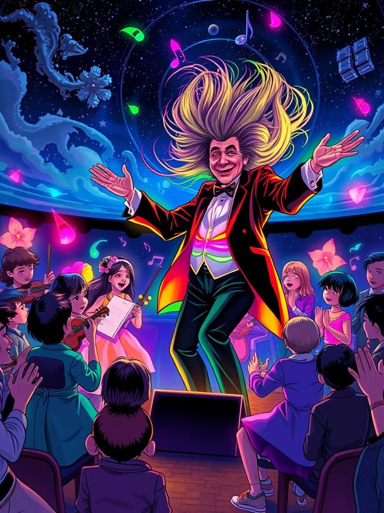 Vibrant Children's Orchestra Conducted by Dapper Maestro in...