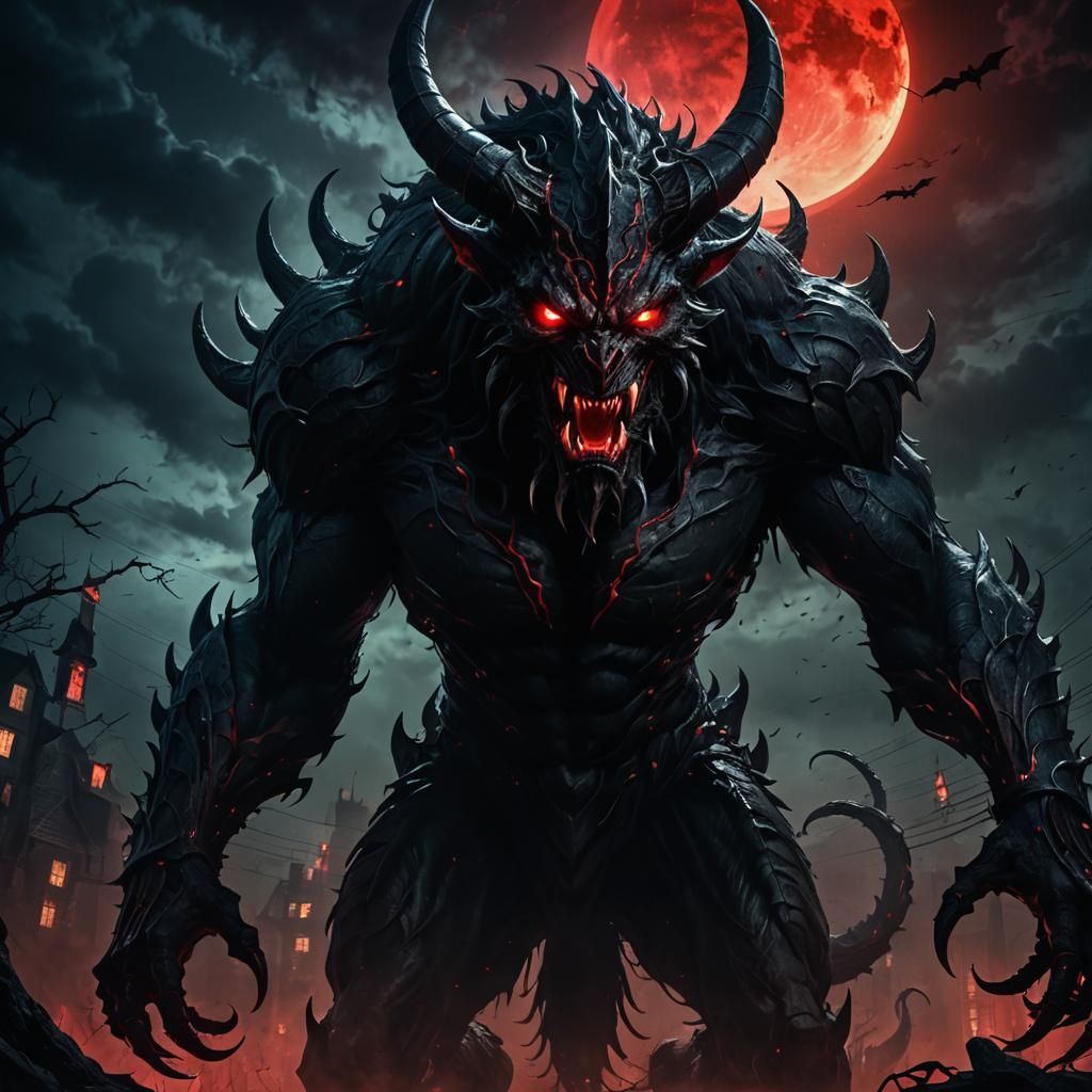 Eerie Dark Monster Concept Art in High Resolution