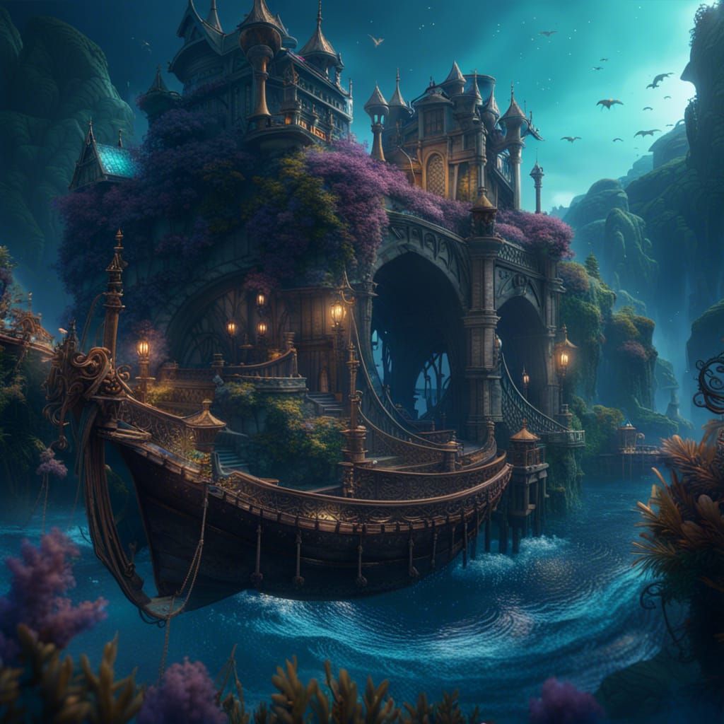 Enchanted Ocean: Detailed Matte Painting in Unreal Engine
